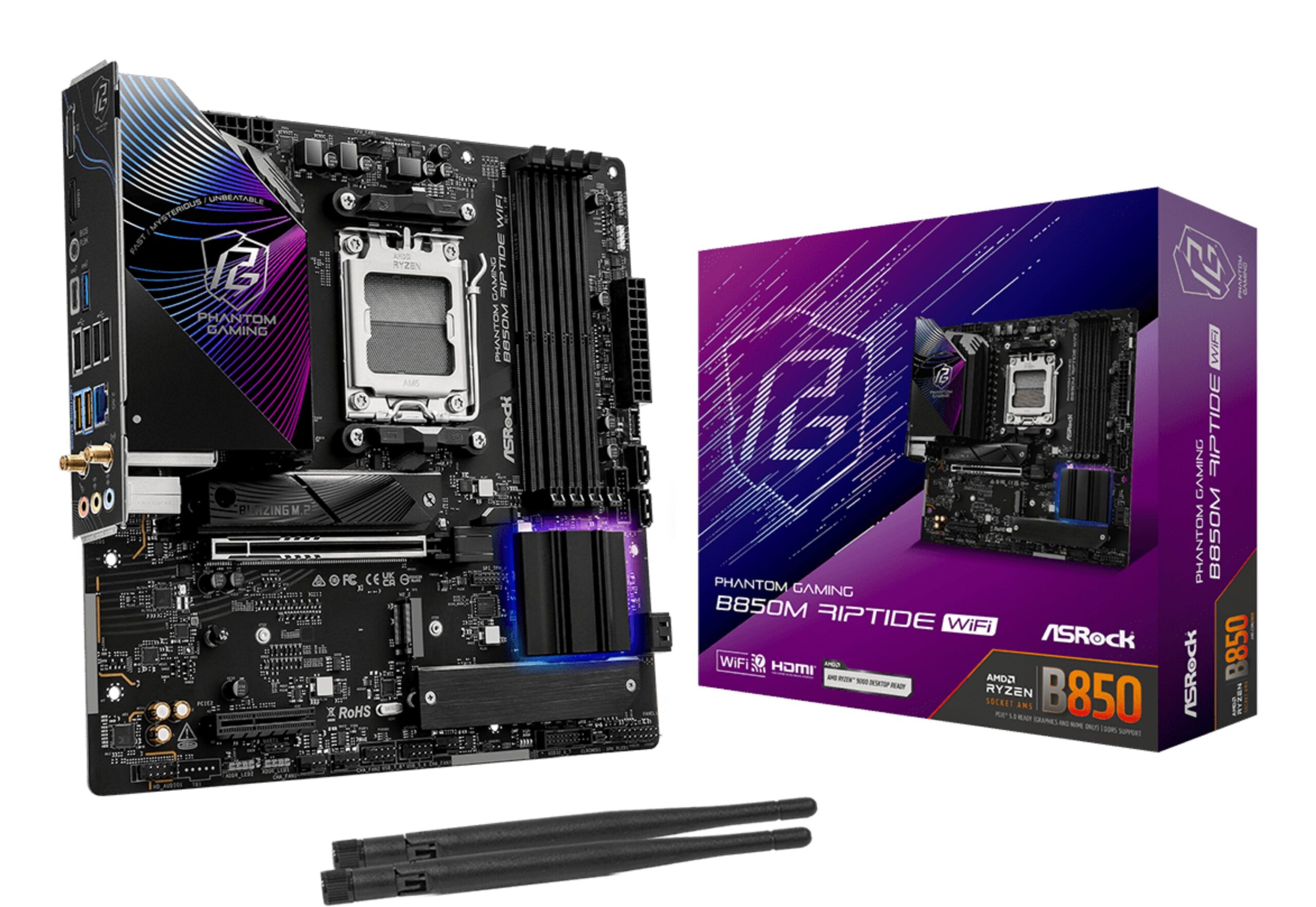 Scheda Madre ASROCK B850M Riptide WiFi Micro-ATX DDR5 Socket AM5 Scheda Madre ASROCK B850M Riptide WiFi Micro-ATX DDR5 Socket AM5