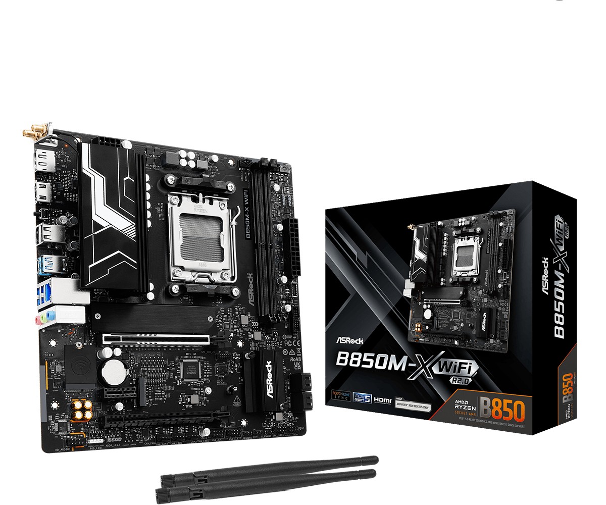 Scheda Madre ASROCK B850M-X WiFi R2.0 Micro-ATX DDR5 Socket AM5 Scheda Madre ASROCK B850M-X WiFi R2.0 Micro-ATX DDR5 Socket AM5