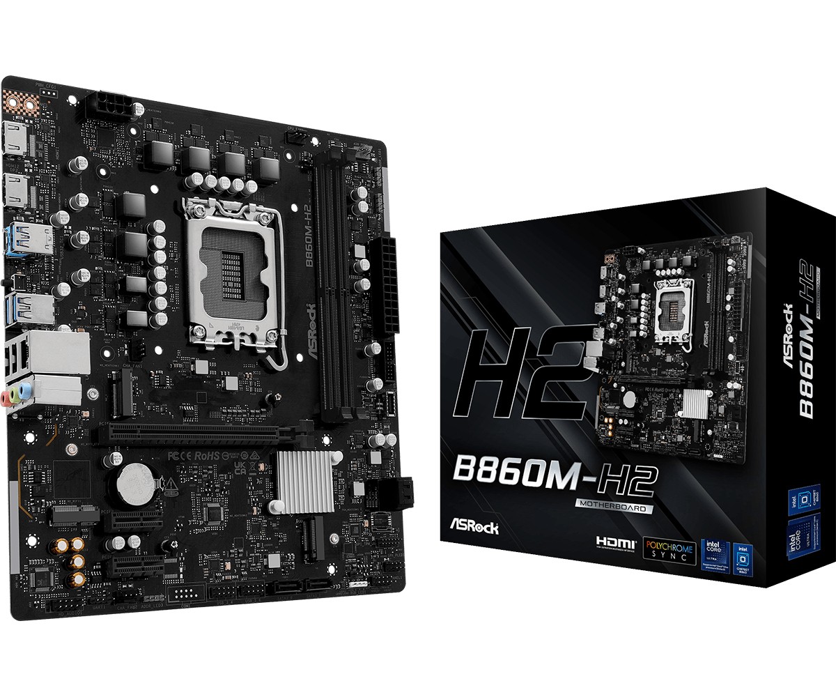 Scheda Madre ASROCK B860M-H2 Micro-ATX DDR5 Socket LGA 1851 Scheda Madre ASROCK B860M-H2 Micro-ATX DDR5 Socket LGA 1851