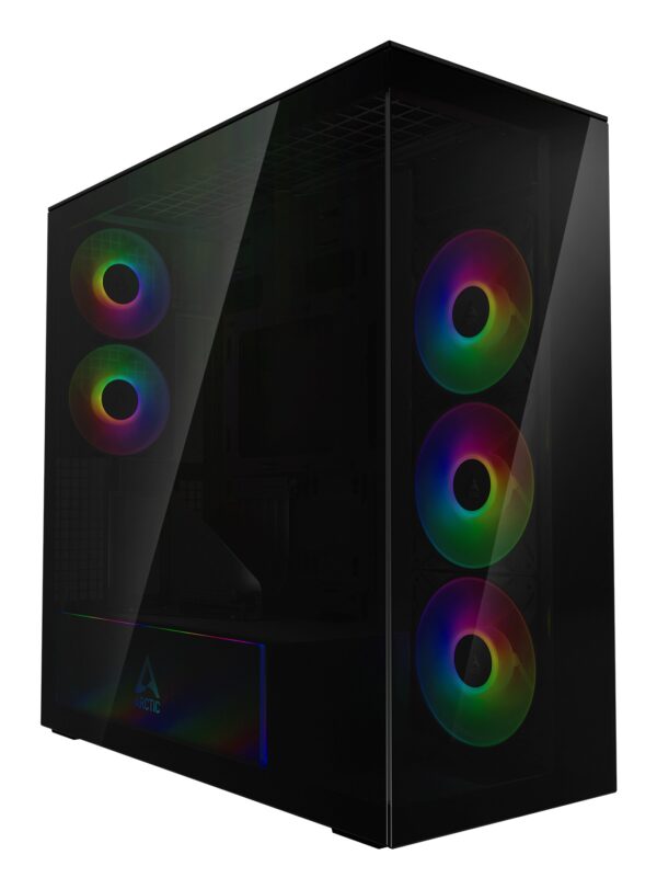 Case ARCTIC Xtender Midi-Tower E-ATX RGB Cavo Riser incluso Vetro Temperato Nero