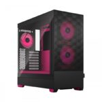 Case Fractal Design Pop Air RGB Magenta Core TG Clear Tint Nero Magenta Midi Tower Vetro Temperato