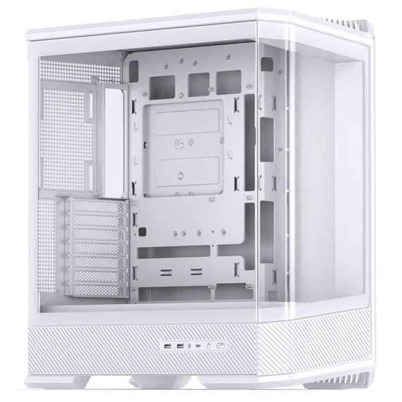 Case Jonsplus D400 Midi-Tower ATX Vetro Temperato Bianco