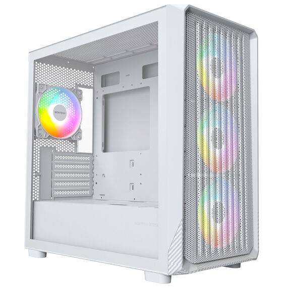 Case Montech X5M Midi-Tower Micro-ATX ARGB Vetro Temperato Bianco