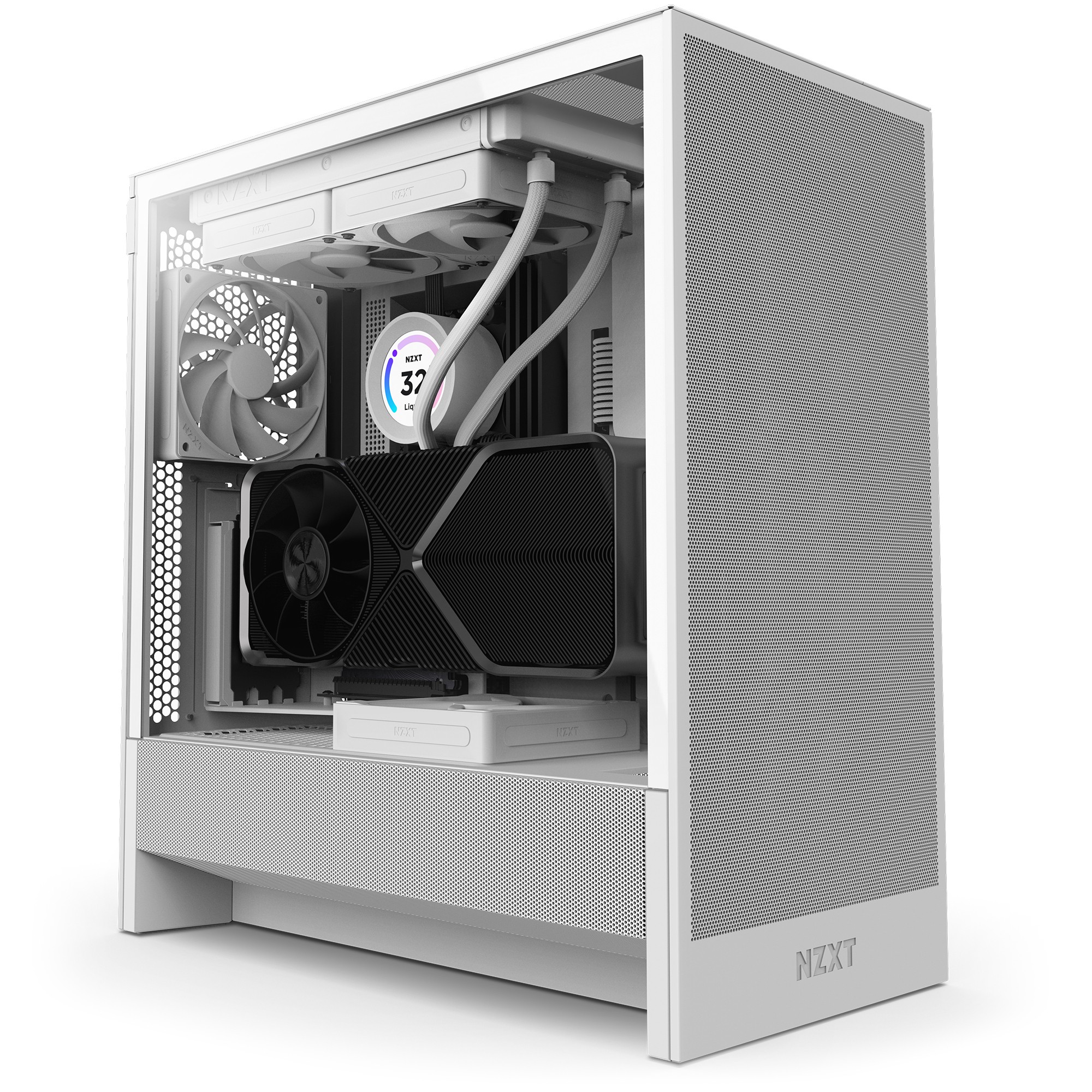 Case NZXT H5 Flow (2024) Midi Tower Vetro Temperato Banco Case NZXT H5 Flow (2024) Midi Tower Vetro Temperato Banco