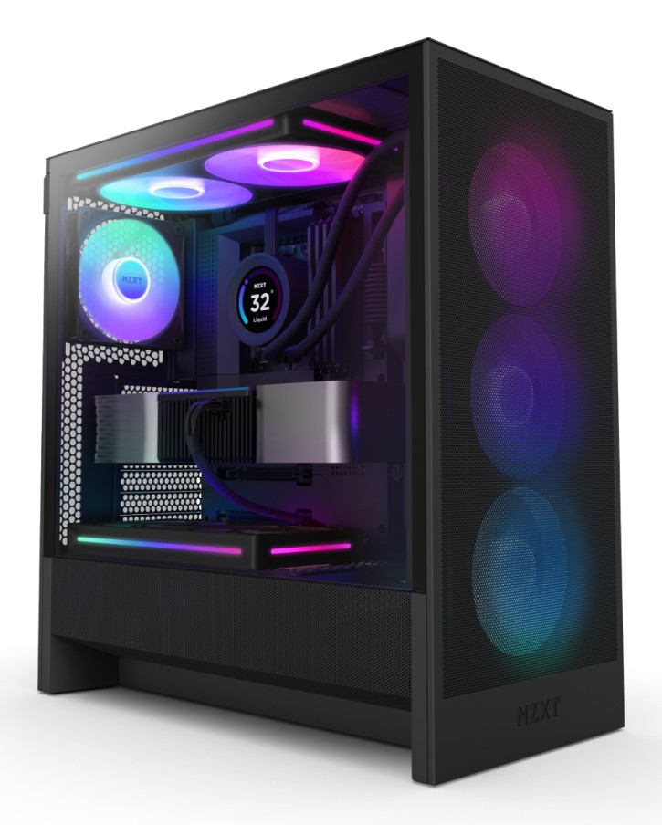 Case NZXT H5 Flow RGB (2024) Midi Tower Vetro Temperato Nero Case NZXT H5 Flow RGB (2024) Midi Tower Vetro Temperato Nero