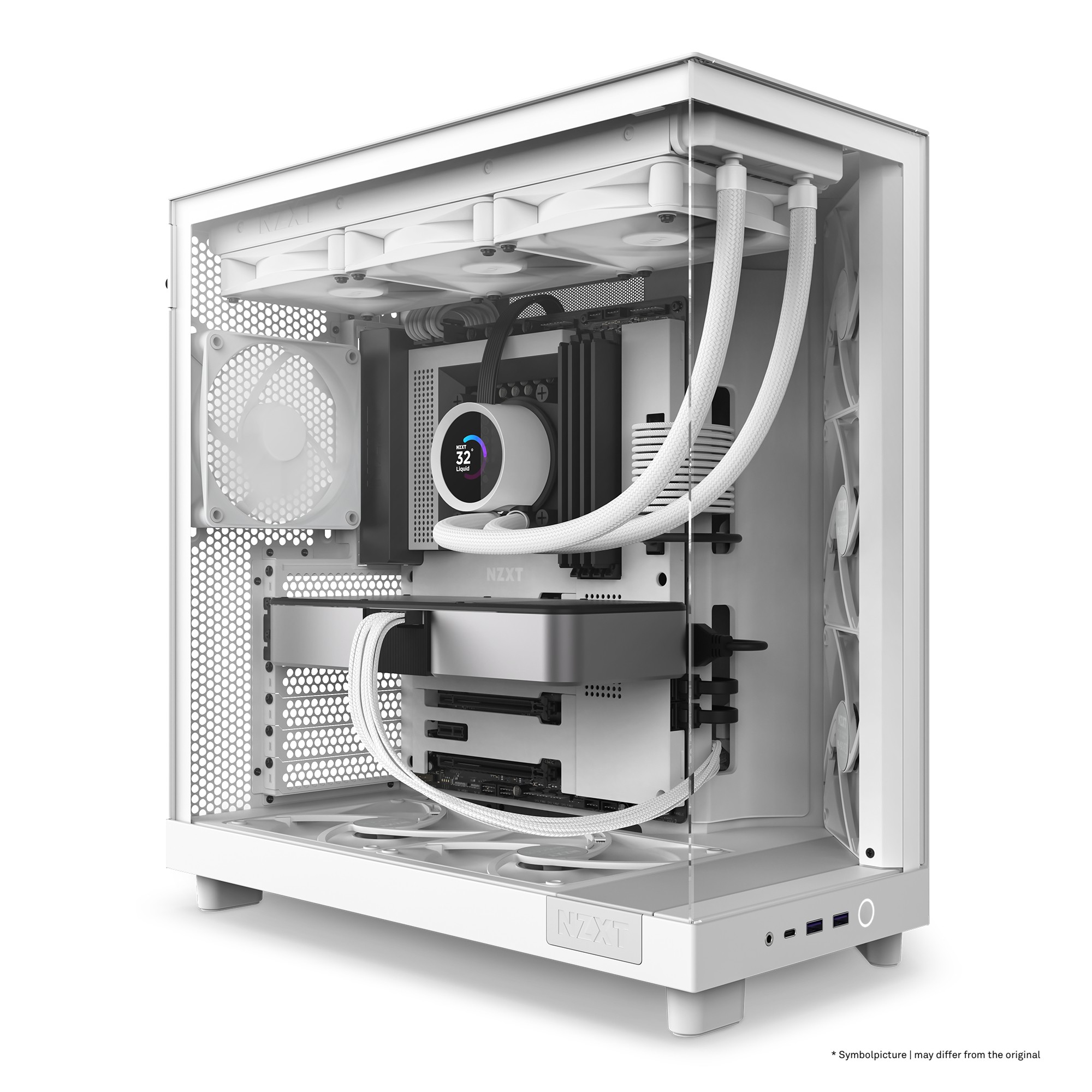 Case NZXT H6 Flow Midi-Tower Vetro Temperato Bianco Case NZXT H6 Flow Midi-Tower Vetro Temperato Bianco