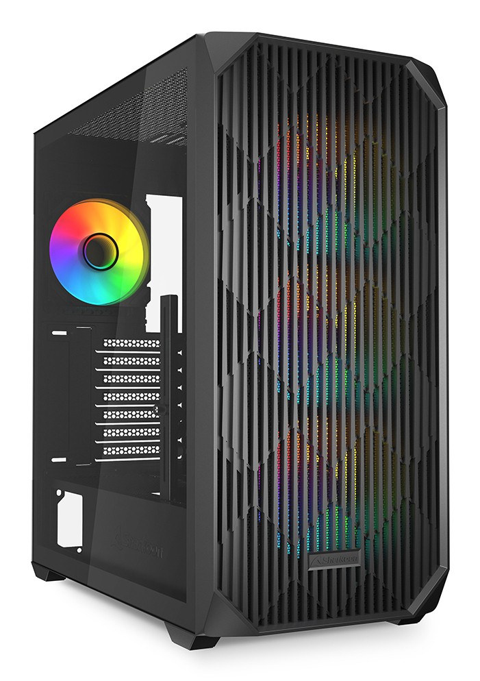 Case Sharkoon AK3 RGB Midi Tower Vetro Temperato Nero Case Sharkoon AK3 RGB Midi Tower Vetro Temperato Nero