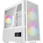 Case DeepCool R-CH360-WHAPE3D-G-1 computer case Micro Tower Bianco