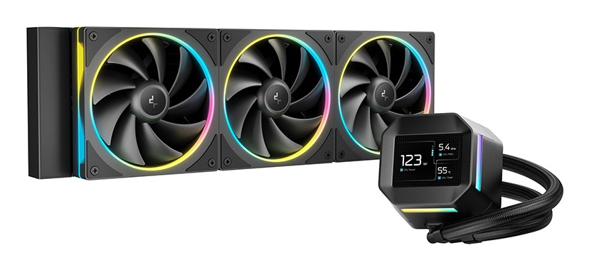 Dissipatore a Liquido DeepCool LM360 LCD RGB 360mm Nero Dissipatore a Liquido DeepCool LM360 LCD RGB 360mm Nero