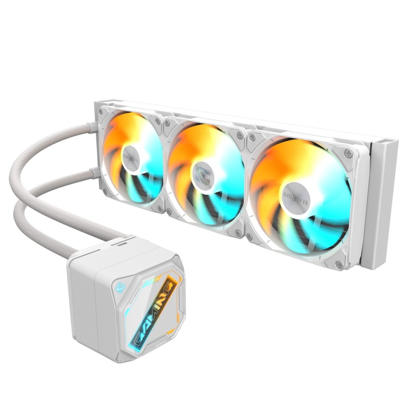 Dissipatore A Liquido GIGABYTE GAMING 360 ICE 360 mm DAISY-CHAIN ARGB Bianco Dissipatore A Liquido GIGABYTE GAMING 360 ICE 360 mm DAISY-CHAIN ARGB Bianco