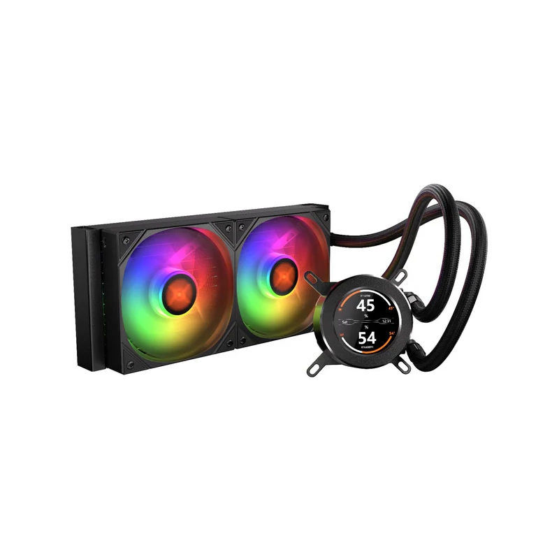 Dissipatore a Liquido Krux HydroGlance 240 LCD 240mm Nero Dissipatore a Liquido Krux HydroGlance 240 LCD 240mm Nero