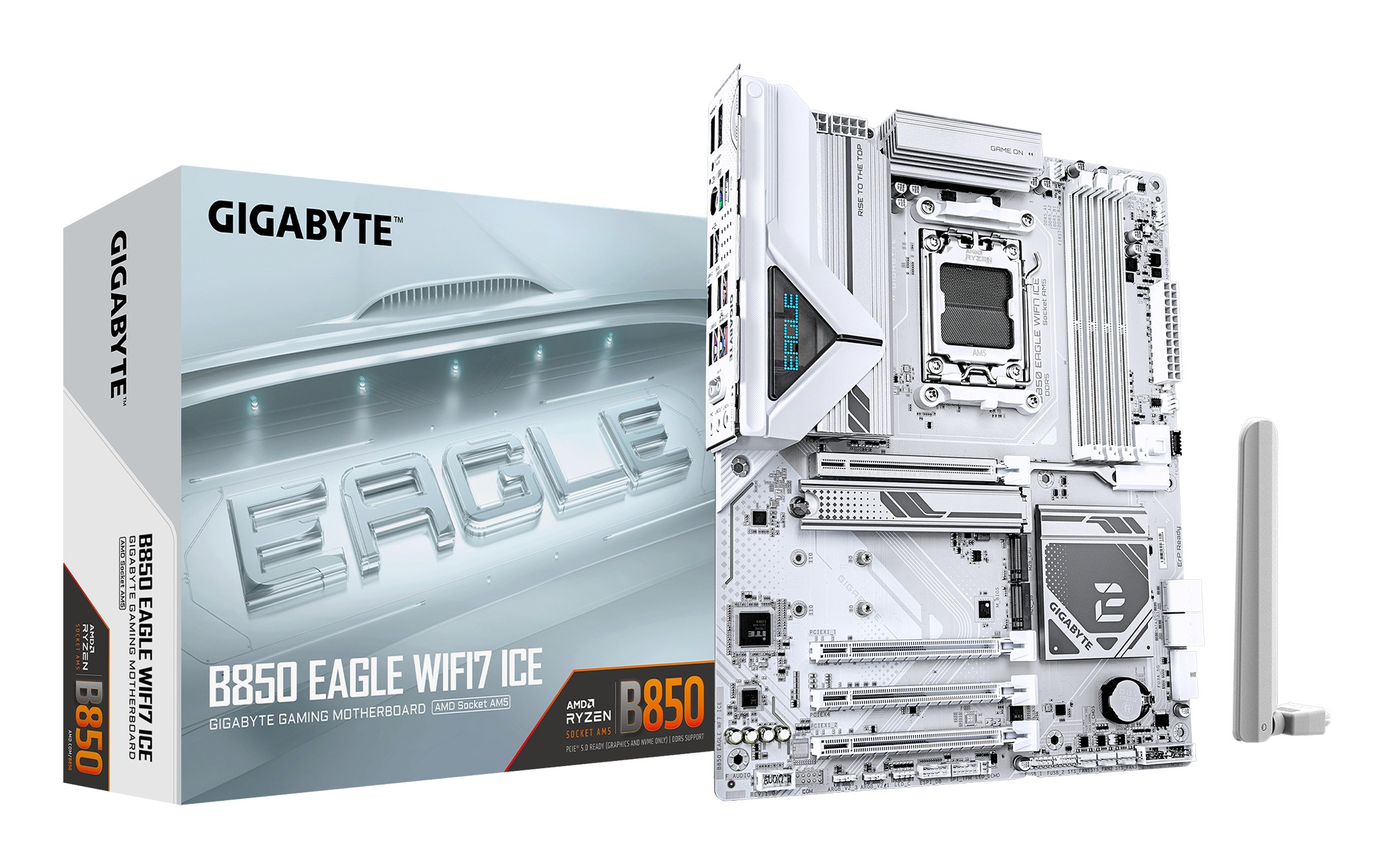 Scheda Madre Gigabyte GA-B850 EAGLE WF7 ICE ATX DDR5 Socket AM5 Bianco Scheda Madre Gigabyte GA-B850 EAGLE WF7 ICE ATX DDR5 Socket AM5 Bianco