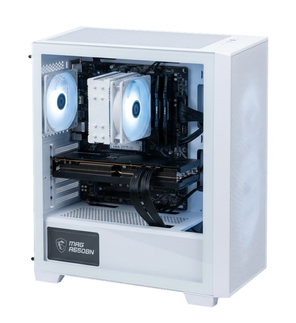 PC Precision SHOGUN – AMD Radeon RX 9060 XT 8GB, Bianco