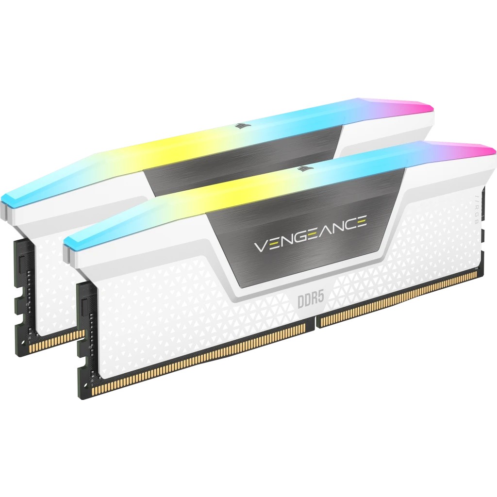 Ram CORSAIR VENGEANCE DDR5 6400Mhz 32 GB (2X16) RGB XMP 3.0 CL36 BIANCO Ram CORSAIR VENGEANCE DDR5 6400Mhz 32 GB (2X16) RGB XMP 3.0 CL36 BIANCO