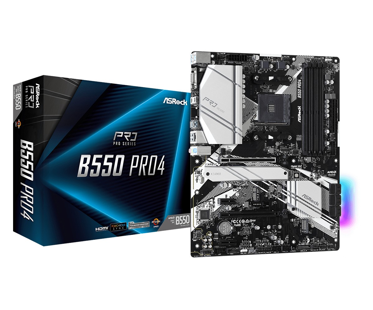 Scheda Madre AMD Asrock B550 Pro4 AM4 ATX Scheda Madre AMD Asrock B550 Pro4 AM4 ATX