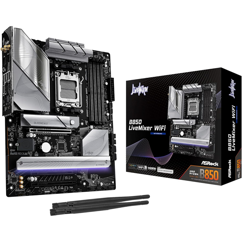 Scheda Madre ASROCK B850 LiveMixer WIFI Socket AM5 DDR5 ATX Scheda Madre ASROCK B850 LiveMixer WIFI Socket AM5 DDR5 ATX