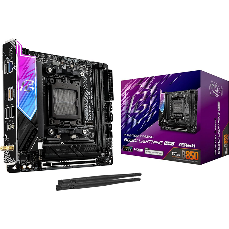 Scheda Madre ASROCK B850I Phantom Gaming Lightning WIFI Socket AM5 DDR5 Mini ITX Scheda Madre ASROCK B850I Phantom Gaming Lightning WIFI Socket AM5 DDR5 Mini ITX