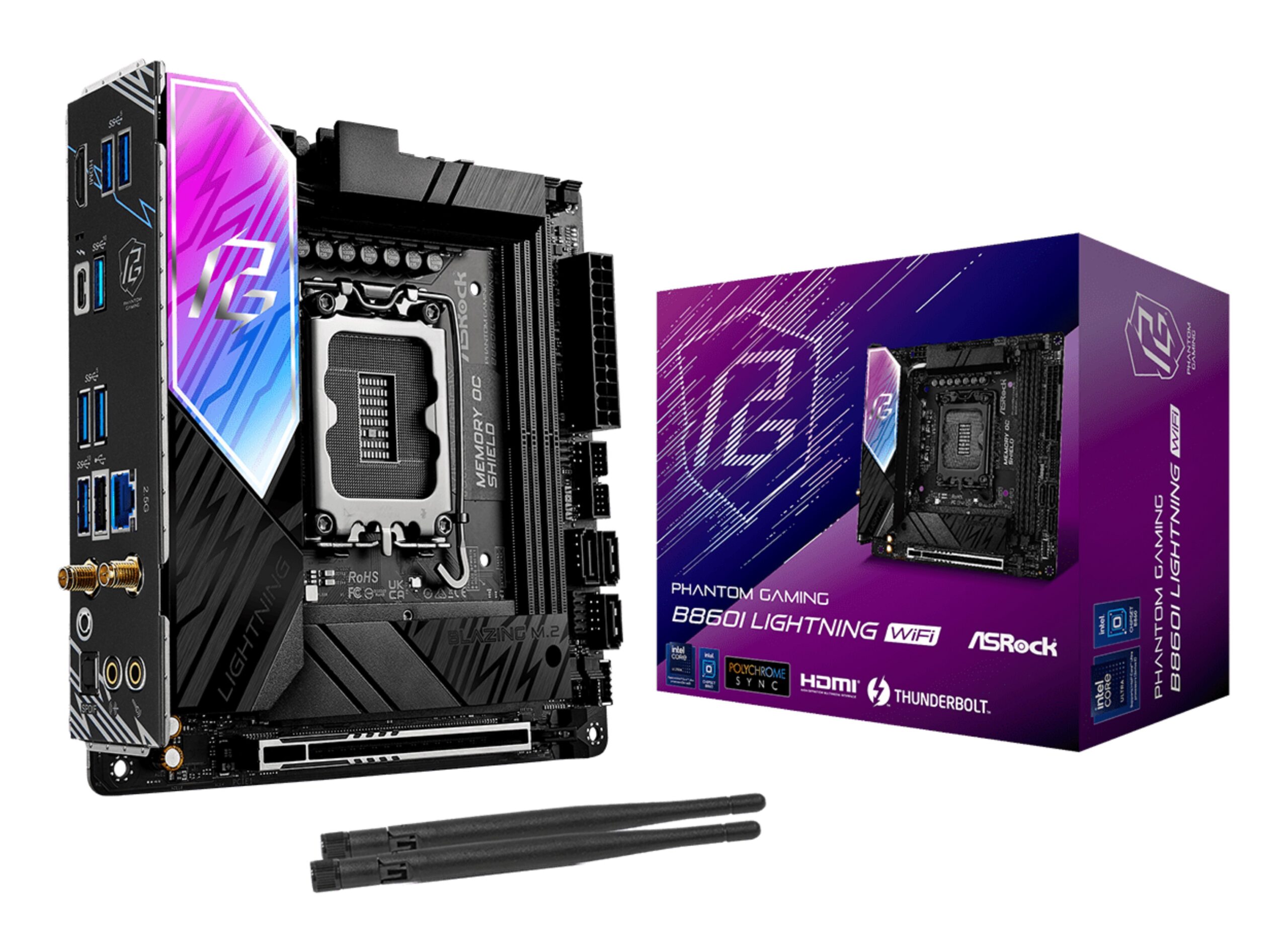 Scheda Madre ASROCK B860I Phantom Gaming Lightning WIFI LGA 1851 DDR5 Mini ITX Scheda Madre ASROCK B860I Phantom Gaming Lightning WIFI LGA 1851 DDR5 Mini ITX