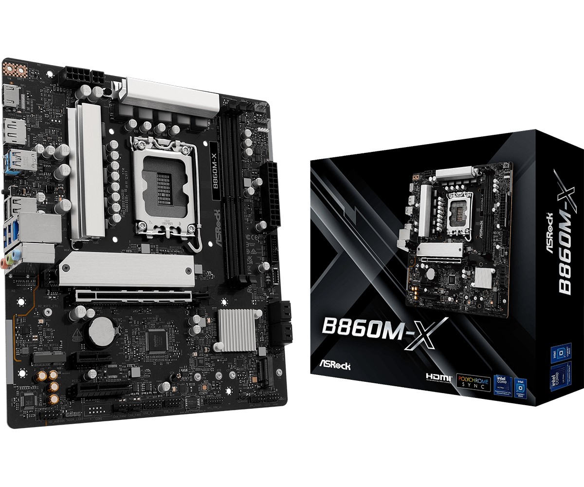 Scheda Madre ASROCK B860M-X LGA 1851 DDR5 Micro ATX Scheda Madre ASROCK B860M-X LGA 1851 DDR5 Micro ATX