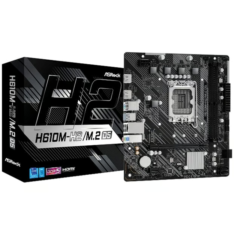 Scheda Madre ASROCK H610M-H2/M.2 D5 LGA 1700 DDR5 Micro ATX Scheda Madre ASROCK H610M-H2/M.2 D5 LGA 1700 DDR5 Micro ATX