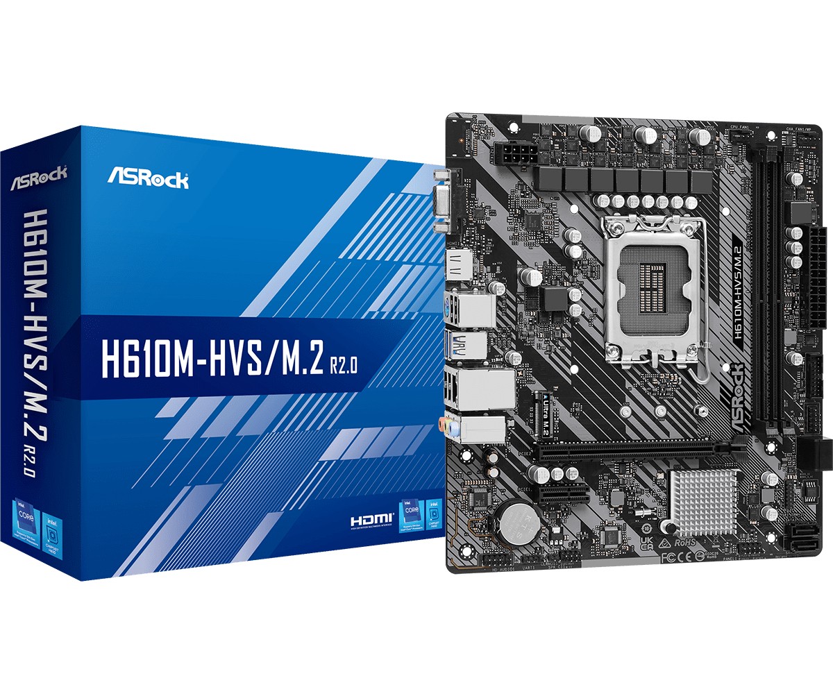 Scheda Madre ASRock H610M-HVS/M.2 R2.0 - SPEDIZIONE IMMEDIATA Scheda Madre ASRock H610M-HVS/M.2 R2.0 - SPEDIZIONE IMMEDIATA