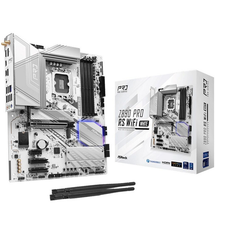 Scheda Madre ASRock Z890 Pro RS WIFI LGA1851 ATX DDR5 Bianco Scheda Madre ASRock Z890 Pro RS WIFI LGA1851 ATX DDR5 Bianco