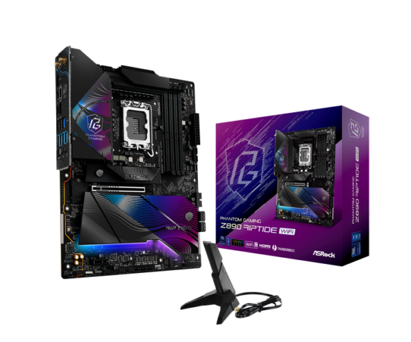 Scheda Madre ASRock Z890 Riptide Phantom Gaming WIFI LGA1851 ATX DDR5 Nero
