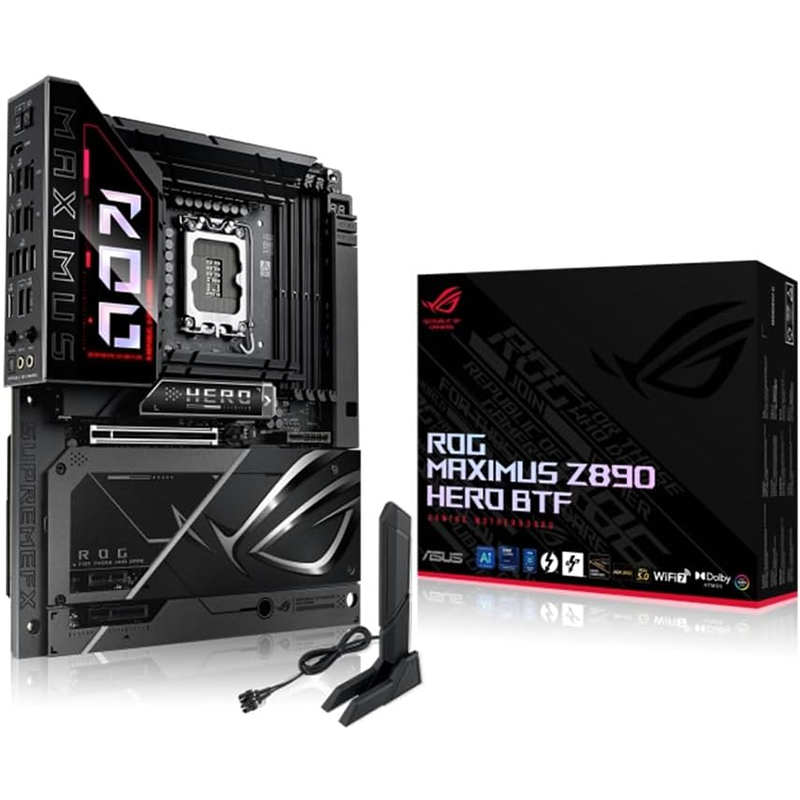 Scheda Madre Asus Rog Maximus Z890 Hero BTF LGA 1851 ATX DDR5 Nero Scheda Madre Asus Rog Maximus Z890 Hero BTF LGA 1851 ATX DDR5 Nero
