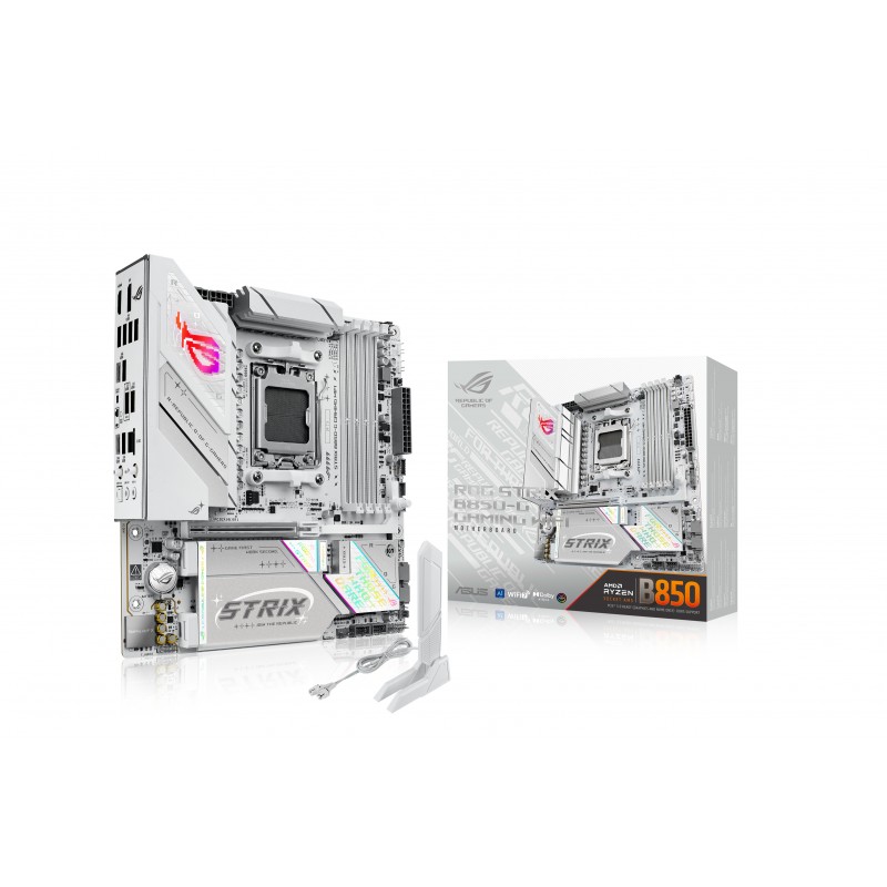 Scheda Madre ASUS ROG STRIX B850-G Gaming WIFI AM5 DDR5 Micro-ATX Bianco Scheda Madre ASUS ROG STRIX B850-G Gaming WIFI AM5 DDR5 Micro-ATX Bianco