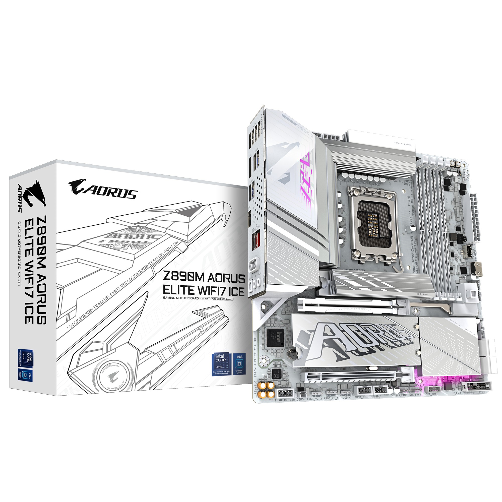 Scheda Madre Gigabyte GA-Z890M A ELITE WIFI 7 ICE LGA 1851 DDR5 Micro ATX Scheda Madre Gigabyte GA-Z890M A ELITE WIFI 7 ICE LGA 1851 DDR5 Micro ATX