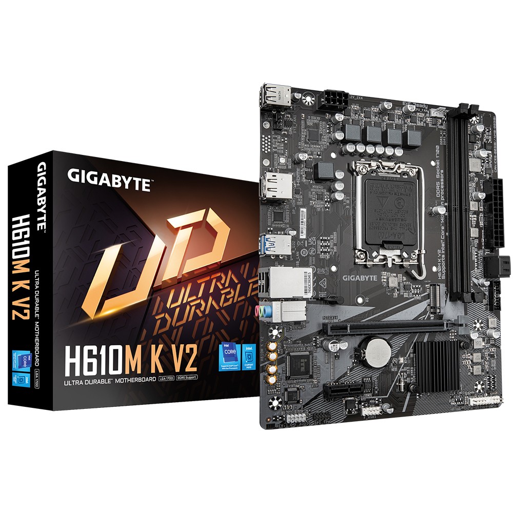 Scheda Madre GIGABYTE H610M K V2 LGA 1700 USB 3.2 Gen 1 Scheda Madre GIGABYTE H610M K V2 LGA 1700 USB 3.2 Gen 1