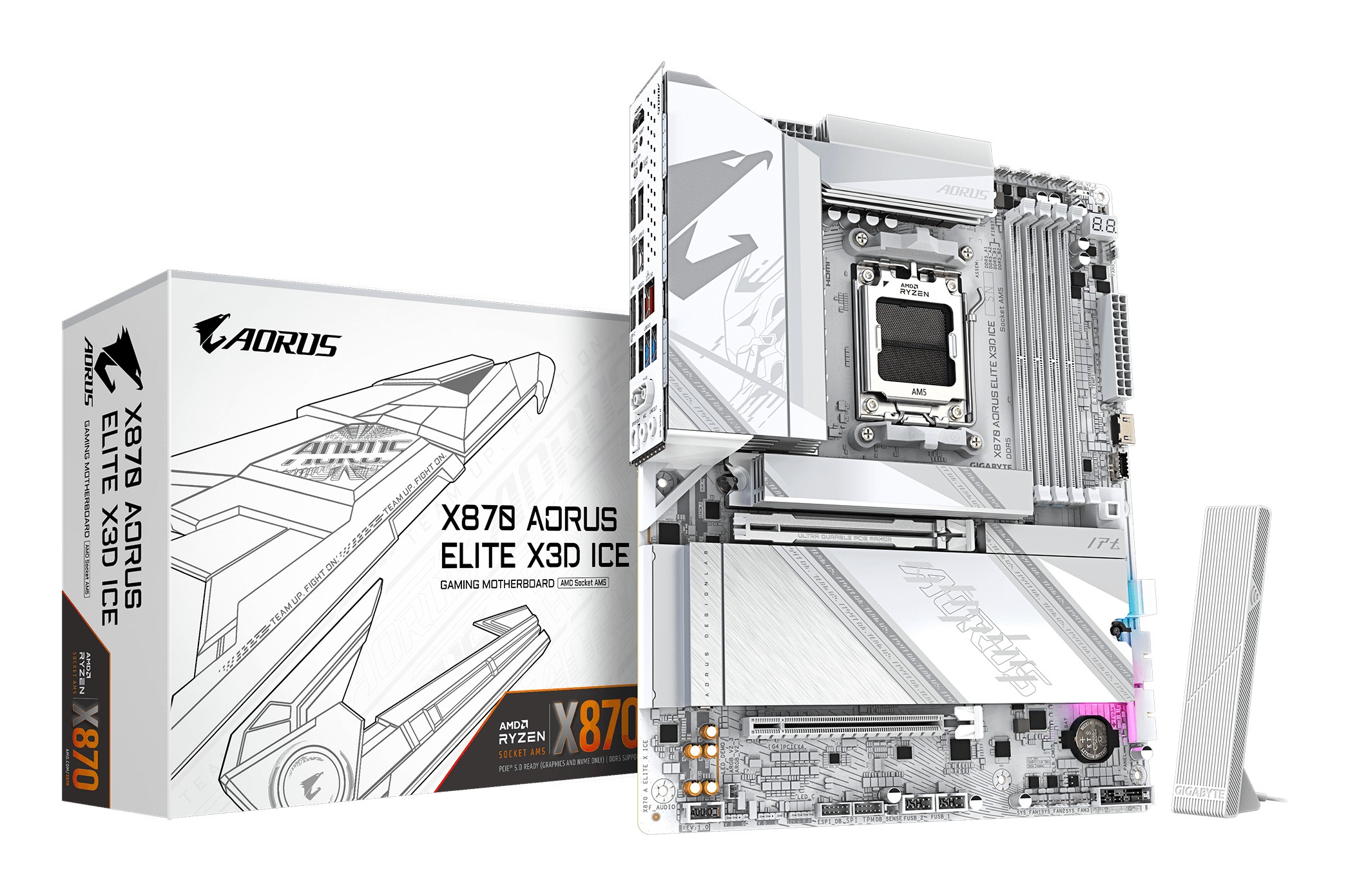 Scheda Madre GIGABYTE X870 AORUS ELITE X3D ICE AM5 ATX Bianco Scheda Madre GIGABYTE X870 AORUS ELITE X3D ICE AM5 ATX Bianco