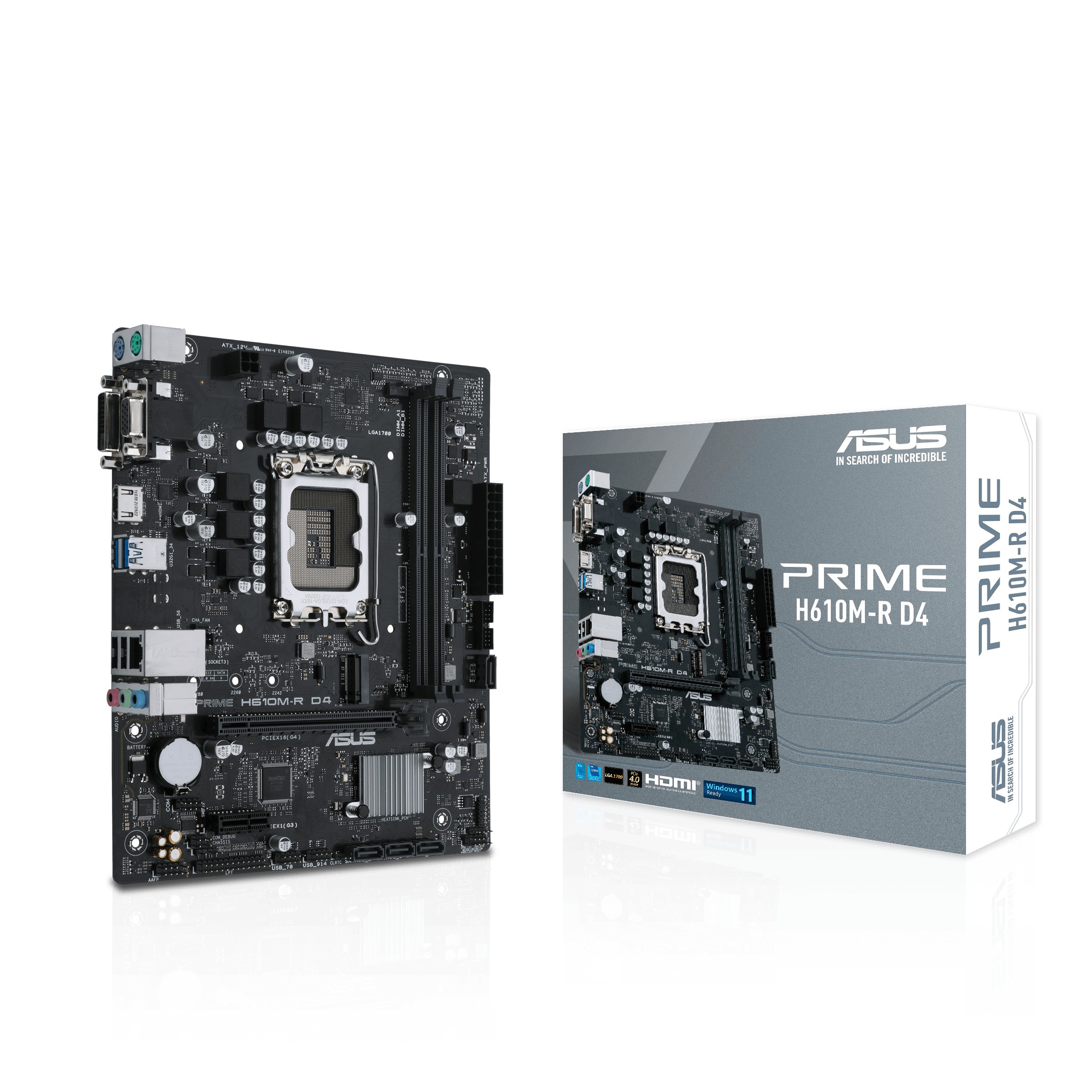 Scheda Madre Intel ASUS PRIME H610M-R DDR4 LGA 1700 Micro-ATX Scheda Madre Intel ASUS PRIME H610M-R DDR4 LGA 1700 Micro-ATX