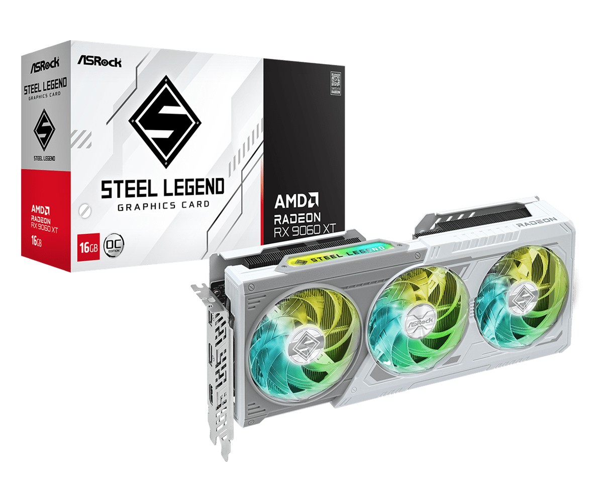 Scheda Video ASRock AMD Radeon 9060 XT SL 16GB GDDR6 Bianco Scheda Video ASRock AMD Radeon 9060 XT SL 16GB GDDR6 Bianco