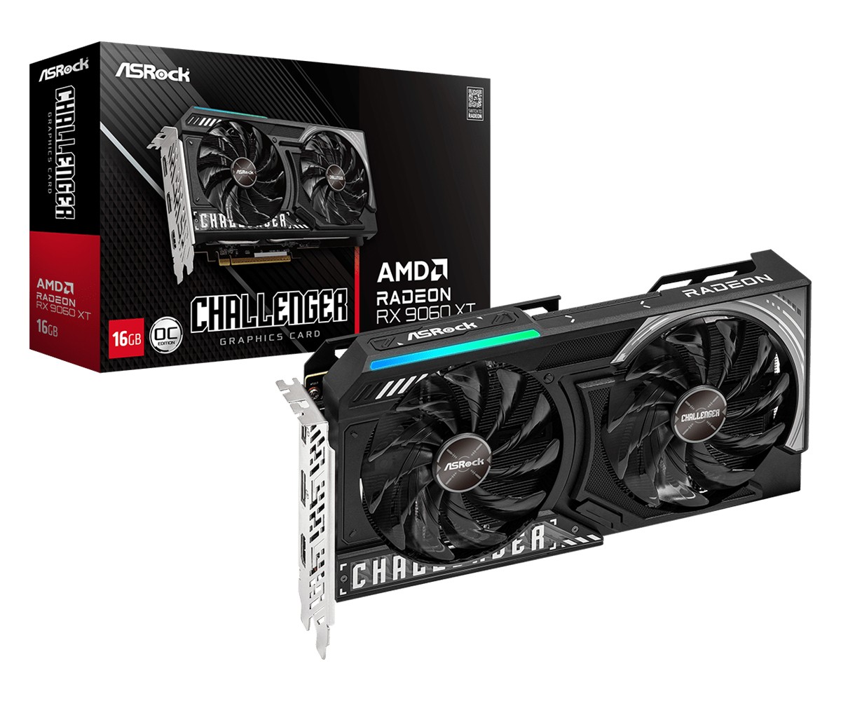 Scheda Video ASRock AMD Radeon Challenger OC 9060 XT 16GB GDDR6 Nero Scheda Video ASRock AMD Radeon Challenger OC 9060 XT 16GB GDDR6 Nero
