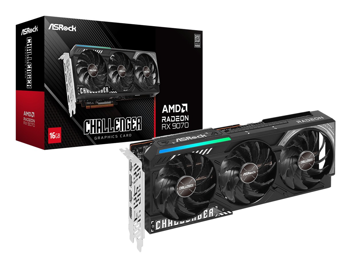 Scheda Video ASRock AMD Radeon RX 9070 XT Challenger 16GB Nero Scheda Video ASRock AMD Radeon RX 9070 XT Challenger 16GB Nero