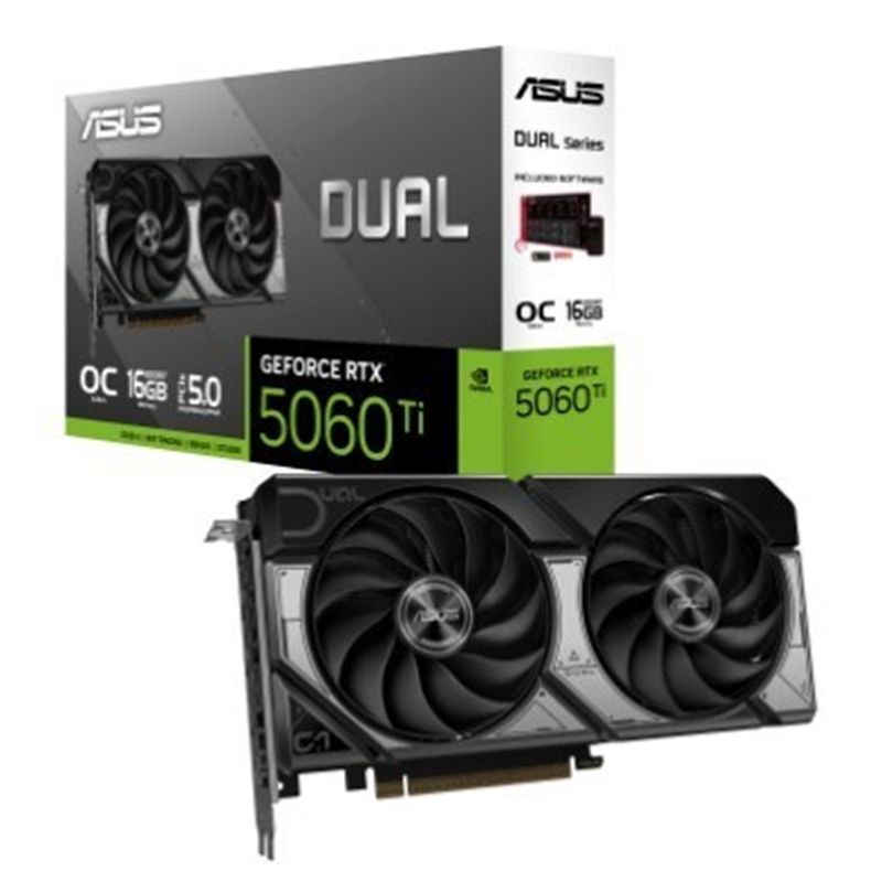 Scheda Video ASUS Dual -RTX5060TI-O16G NVIDIA GeForce RTX 5060 Ti 16 GB GDDR7 Scheda Video ASUS Dual -RTX5060TI-O16G NVIDIA GeForce RTX 5060 Ti 16 GB GDDR7