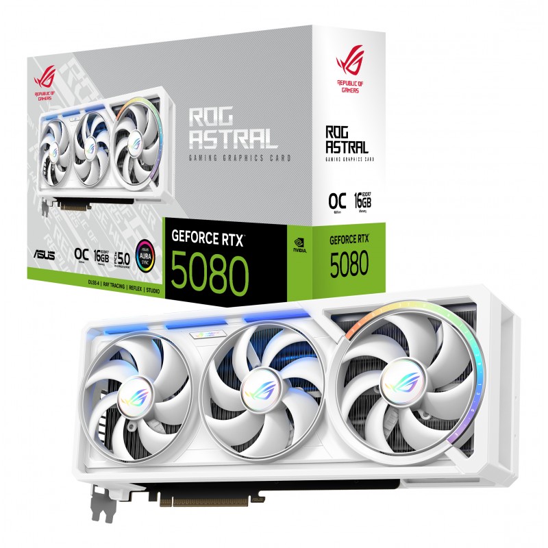 Scheda video Asus GeForce RTX 5080 16GB ROG ASTRAL Gaming OC White Scheda video Asus GeForce RTX 5080 16GB ROG ASTRAL Gaming OC White