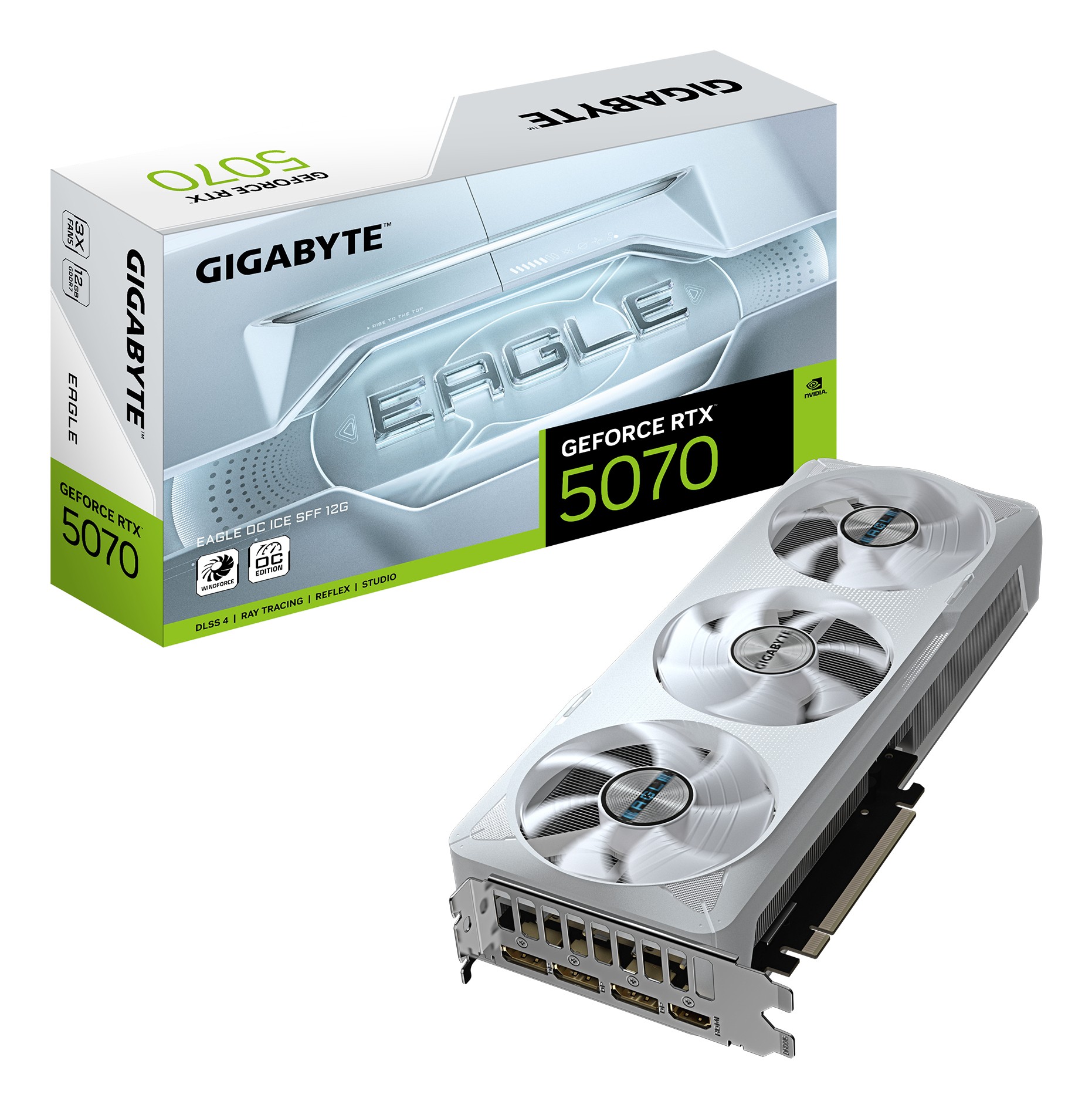 Scheda Video GIGABYTE Nvidia GeForce RTX 5070 Eagle OC Ice SFF 12G 12GB GDDR7 Bianco Scheda Video GIGABYTE Nvidia GeForce RTX 5070 Eagle OC Ice SFF 12G 12GB GDDR7 Bianco