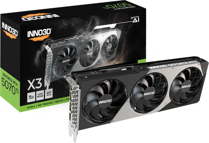 Scheda Video Inno3D Nvidia GeForce RTX 5070 Ti X3 16GB GDDR7 Nero Scheda Video Inno3D Nvidia GeForce RTX 5070 Ti X3 16GB GDDR7 Nero