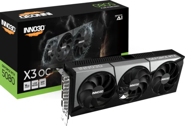 Scheda Video INNO3D Nvidia GeForce RTX 5080 X3 OC 16GB GDDR7