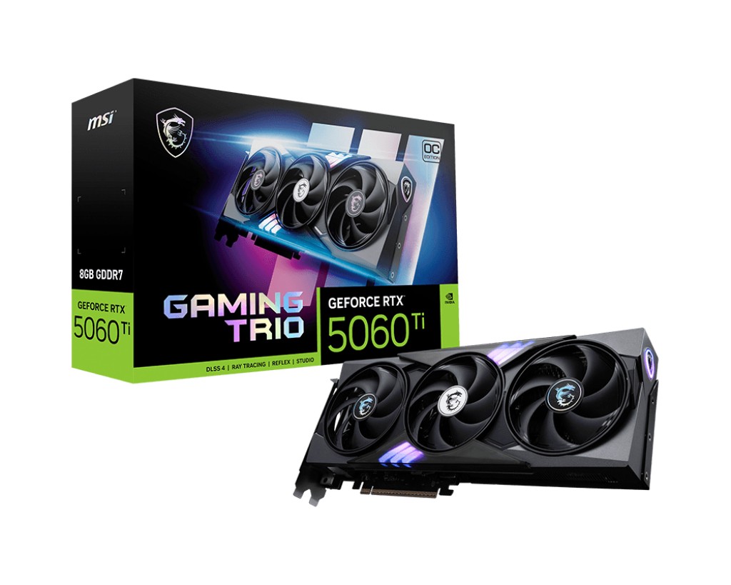 Scheda Video MSI GAMING TRIO NVIDIA GeForce RTX 5060 Ti OC 8 GB GDDR7 Nero Scheda Video MSI GAMING TRIO NVIDIA GeForce RTX 5060 Ti OC 8 GB GDDR7 Nero