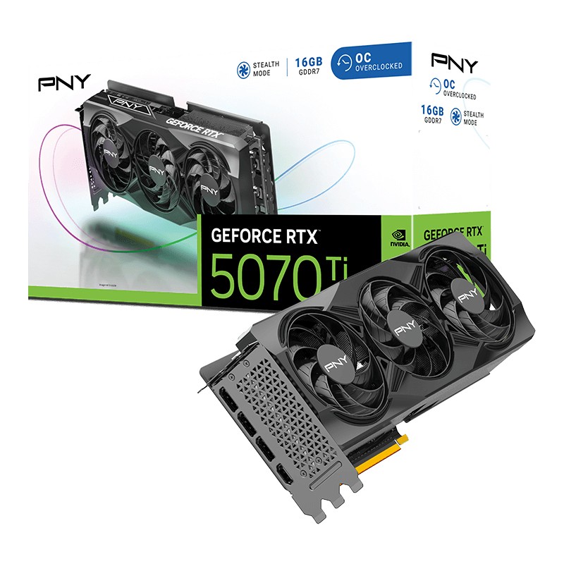 Scheda video PNY GeForce RTX 5070TI 16GB Gaming Overclocked Triple Fan Scheda video PNY GeForce RTX 5070TI 16GB Gaming Overclocked Triple Fan