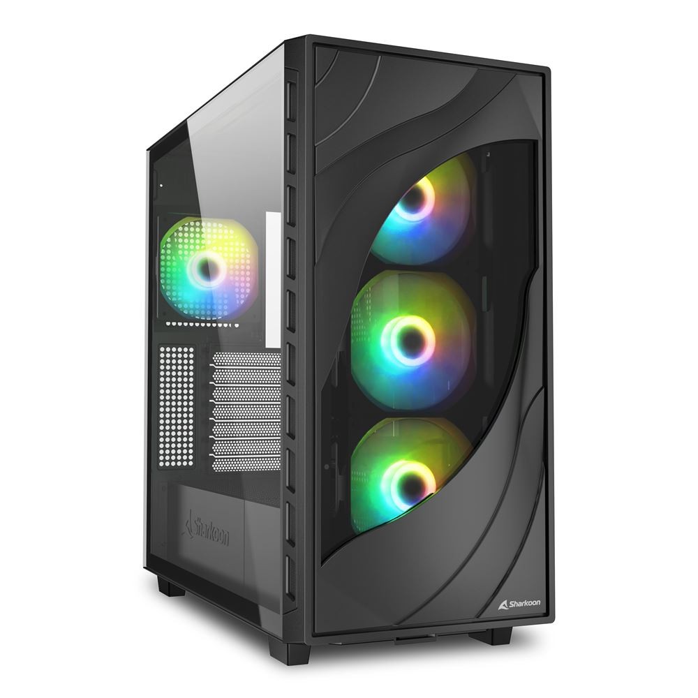 Case Sharkoon REBEL C80G RGB Midi Tower Nero Case Sharkoon REBEL C80G RGB Midi Tower Nero