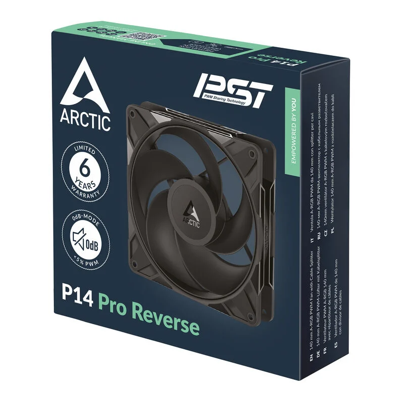 Ventola ARCTIC P14 Pro Reverse Blade PWM 140mm Nero Ventola ARCTIC P14 Pro Reverse Blade PWM 140mm Nero