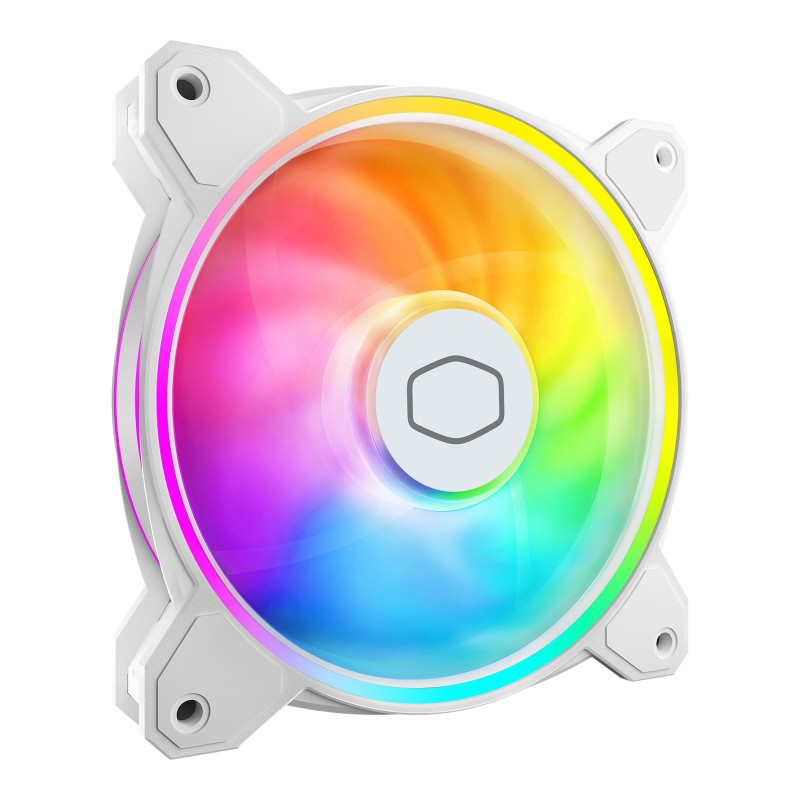 Ventola Cooler Master MasterFan MF120 Halo2 White Edition 120mm Bianco Ventola Cooler Master MasterFan MF120 Halo2 White Edition 120mm Bianco