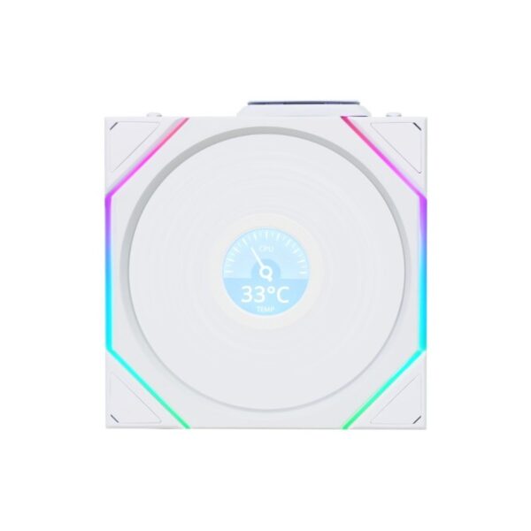 Ventola Lian Li UNI FAN TL LCD Wireless ARGB PWM 140mm Bianco