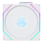 Ventola Lian Li UNI FAN TL Wireless LCD Lama Inversa 120mm ARGB PWM Bianco