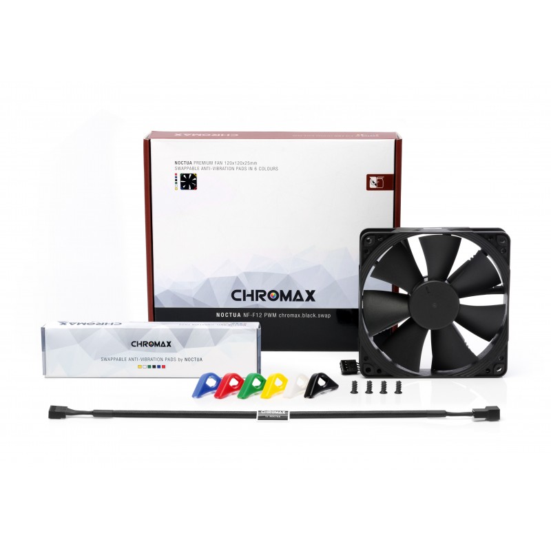 Ventola Noctua NF-F12 PWM chromax.Nero.swap - 120mm Ventola Noctua NF-F12 PWM chromax.Nero.swap - 120mm