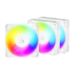 Ventole ARCTIC P12 Pro Reverse Blade A-RGB PWM 120mm Bianco Kit Da 3